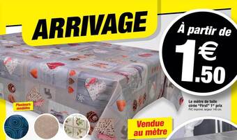 Bazarland Le mètre de toile cirée offre