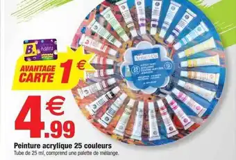 Bazarland Peinture acrylique 25 couleurs offre