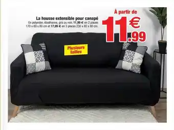 Bazarland La housse extensible pour canapé offre