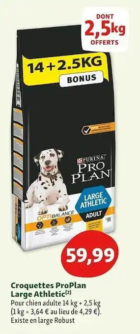 Maxi Zoo Croquettes proplan large athletic offre