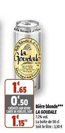 Coccinelle Supermarché Bière blonde la goudale offre