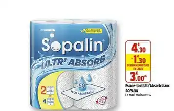 Coccinelle Supermarché Essuie-tout ultr'absorb blanc sopalin offre