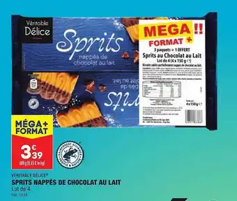 ALDI Sprits nappés de chocolat au lait véritable délice offre