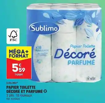 ALDI Papier toilette décoré et parfumé sublimo offre
