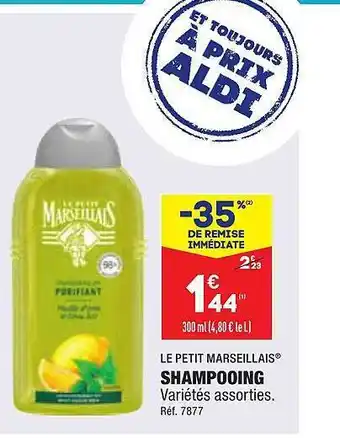 ALDI Shampooing le petit marseillais offre