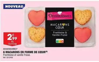 ALDI 6 macarons en forme de cœur desserissimes offre