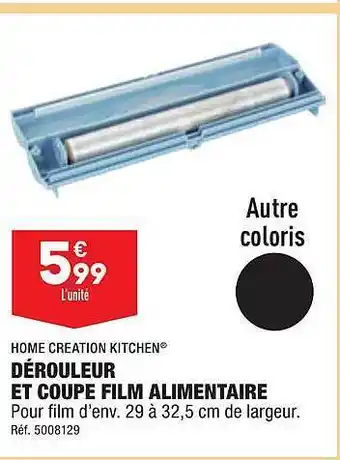 ALDI Dérouleur et coupe film alimentaire home création kitchen offre