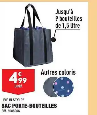 ALDI Sac porte-bouteilles live in style offre