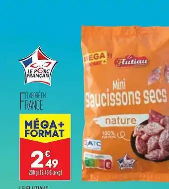 ALDI Mini saucissons secs nature le flutiau offre