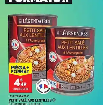 ALDI Petit salé aux lentilles les légendaires offre