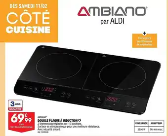 ALDI Double plaque à induction ambiano offre