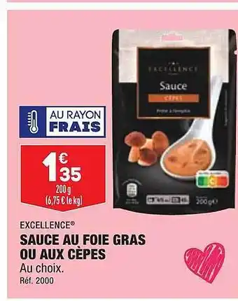 Sauce au foie gras ou aux cèpes excellence