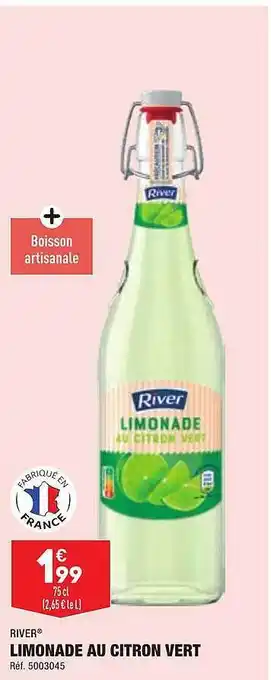 ALDI Limonade au citron vert river offre