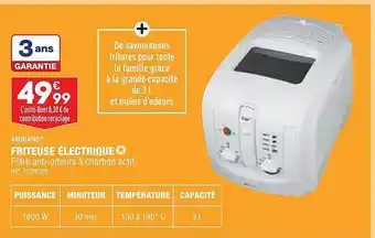 ALDI Friteuse électrique ambiano offre