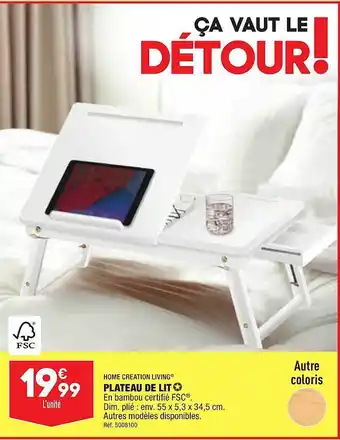 ALDI Plateau de lit home création living offre