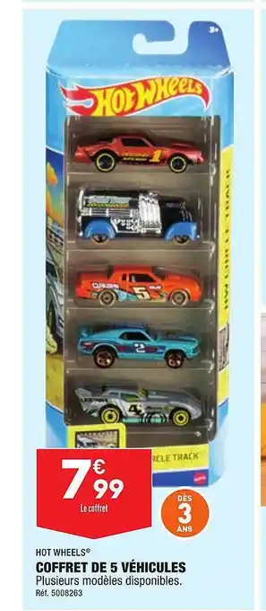 ALDI Coffret de 5 véhicules hot wheels offre