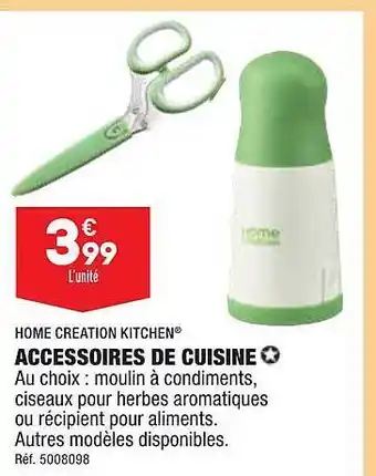 ALDI Accessoires de cuisine home création kitchen offre