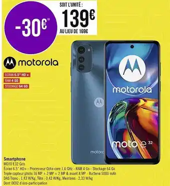 Casino Supermarchés Smartphone motorola offre
