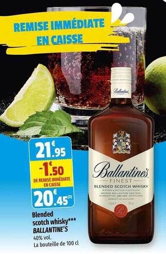 Blended scotch whisky ballantine's