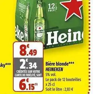 Coccimarket Bière blonde heineken offre