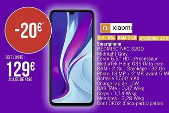 Casino Supermarchés Smartphone xiaomi offre