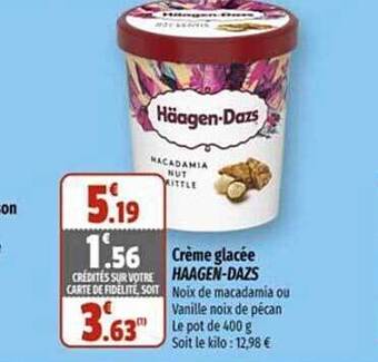Coccinelle Express Crème glacée häagen-dazs offre