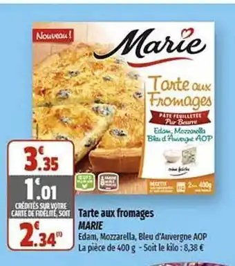 Tarte aux fromages marie