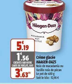 Coccinelle Supermarché Crème glacée häagen-dazs offre