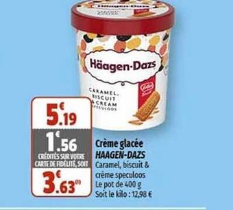 Coccinelle Supermarché Crème glacée häagen-dazs offre