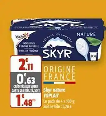 Coccinelle Supermarché Skyr nature yoplait offre