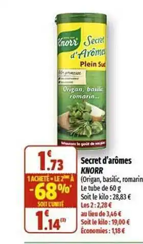 Coccinelle Supermarché Secret d'arômes knorr offre
