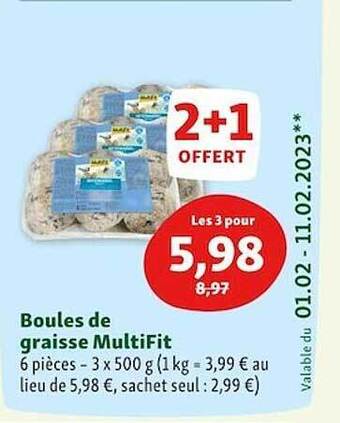 Maxi Zoo Boules de graisse multifit offre