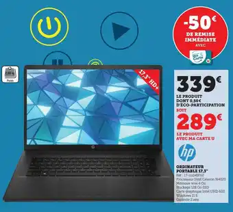Hyper U Ordinateur portable 17,3 offre