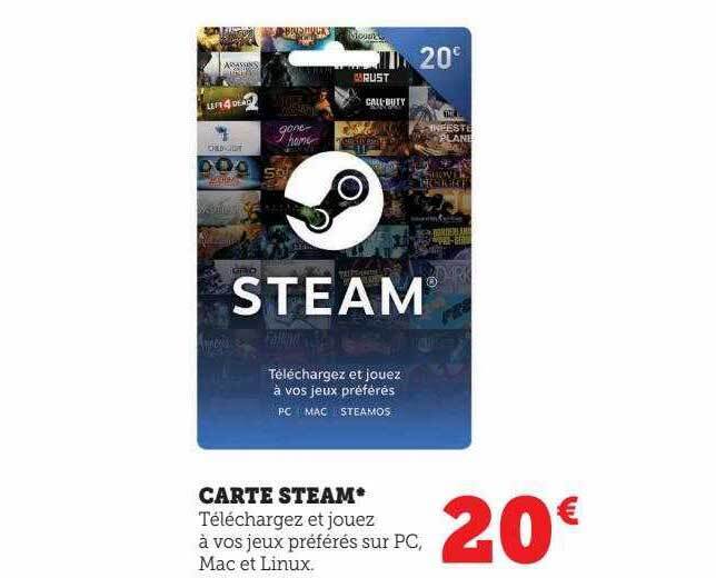 Promo Carte steam chez Hyper U Promo Carte steam chez Hyper U