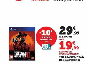 Hyper U Jeu ps4 red dead redemption 2 offre