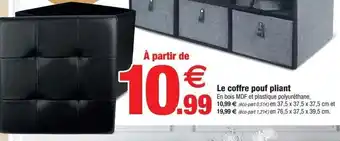 Bazarland Le coffre pouf pliant offre