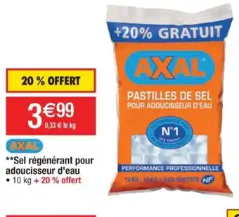 Cora x Carrefour Sel régénérant pour adoucisseur d'eau offre