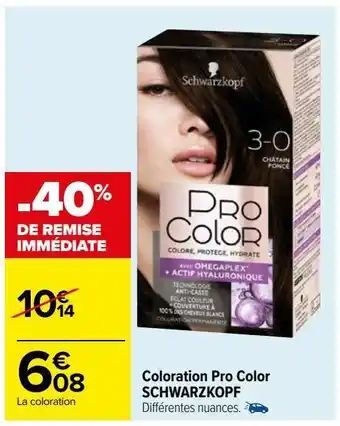Coloration pro color schwarzkopf