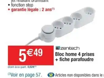 Bloc home 4 prises
