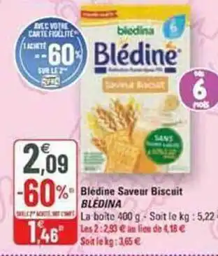 G20 Blédine saveur biscuit blédina offre
