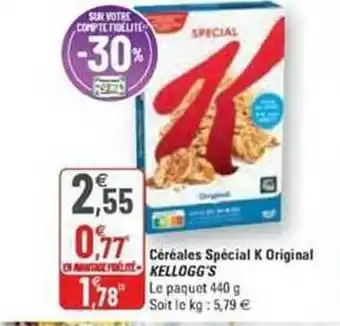 G20 Céréales spécial k original kellogg's offre