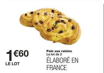 Monoprix Pain aux raisins offre