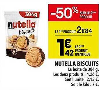 Supeco Nutella biscuits offre