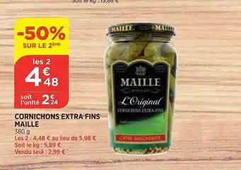 Cornichons extra fins maille
