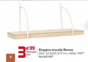 Gifi Etagère Murale Ronny offre