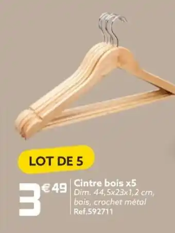 Gifi Cintre Bois x 5 offre