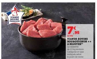 Super U Viande bovine bourguignon** à mijoter offre