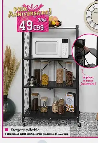 Kandy Étagère pliable offre