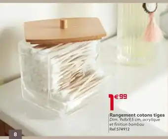 Gifi Rangement Cotons Tiges offre