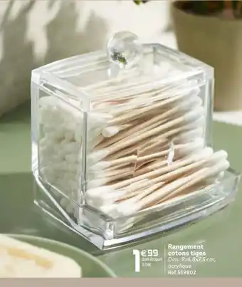 Gifi Rangement Cotons Tiges offre